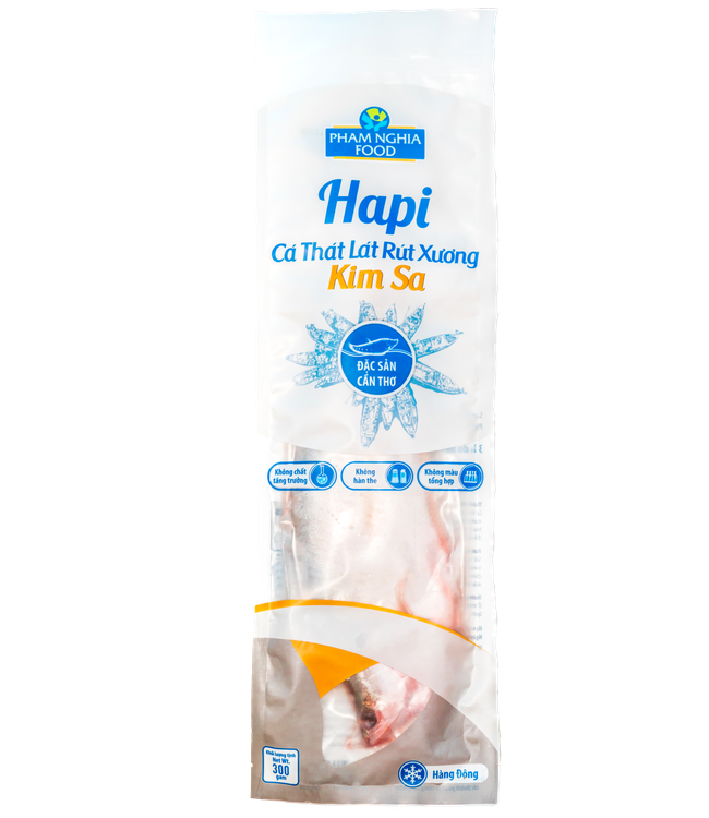 Hapi cá thát lát rút xương kim sa (nhân trứng muối) 300gram