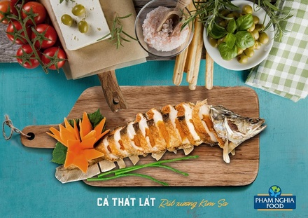 Hapi cá thát lát rút xương kim sa (nhân trứng muối) 230gram