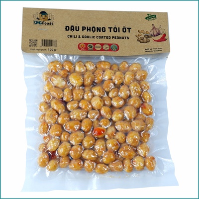 100g Đậu Phộng Tỏi Ớt DGfoods - Hàng VN CLC - CN HACCP; HALAL; Chuỗi cung ứng thực phẩm an toàn