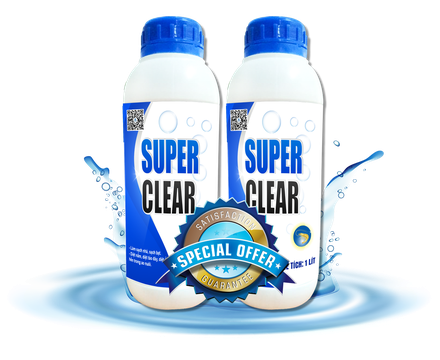 SUPER CLEAR - Diệt nấm nhớt, rong rêu. Tiêu diệt nấm đồng tiền trong ao nuôi tôm cá
