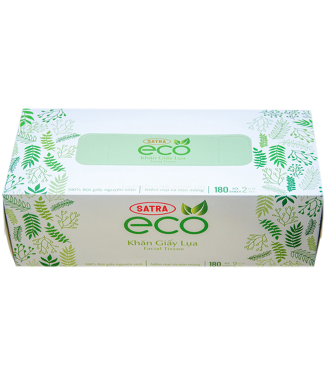 KHĂN GIẤY LỤA HỘP SATRA ECO 180T*30